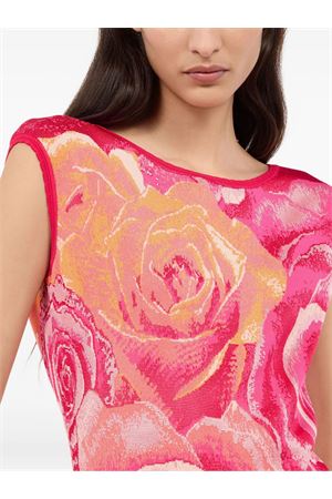 Mini Dress With Garden Rose Print ROBERTO CAVALLI | UKM102MI01102500